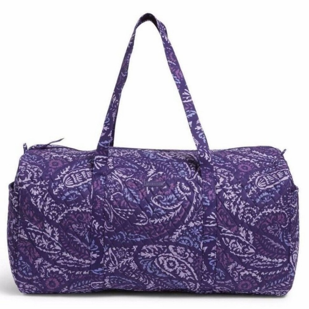NWT vera bradley xl duffel bag paisley amethyst - Picture 2 of 5
